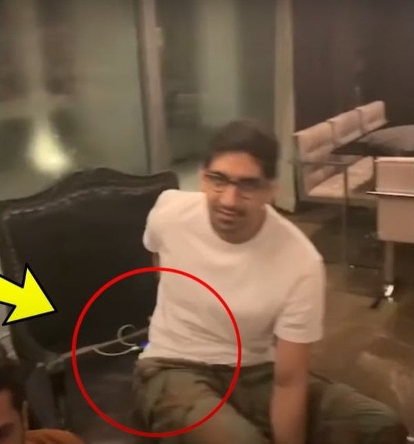 A still from the YouTube video in which Ayan was accused of taking drugs