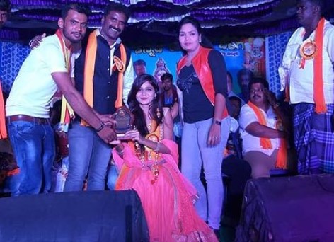 Akshata Kuki while attending the Kannada Festival in 2018 as a guest