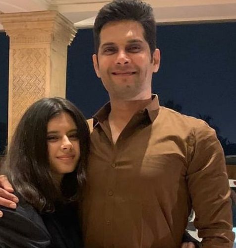 Amar Upadhyay with his daughter