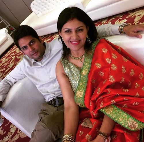 Amar Upadhyay with his wife