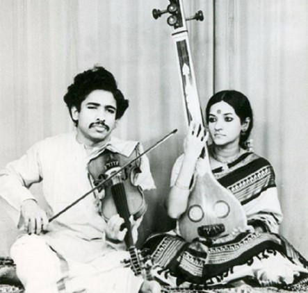An old picture of L Subramaniam with his first wife, Viji Subramaniam