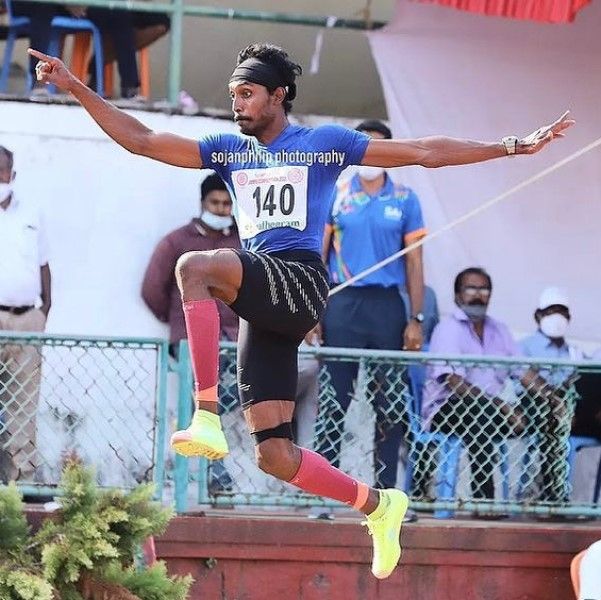 Anees in Indian Open Jumps Competitions, Thiruvanthapuram in 2022