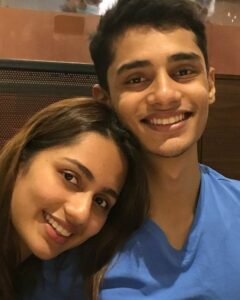 Anushka Luhar with her brother