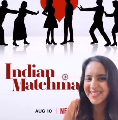 Aparna Shevkarmani promoting the web series Indian Matchmaking in 2022