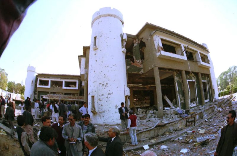 Egyptian Embassy in Islamabad, Pakistan was attacked by suicide bombers on 19 November 1995