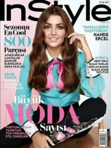 Hande Erçel on the cover of InStyle magazine