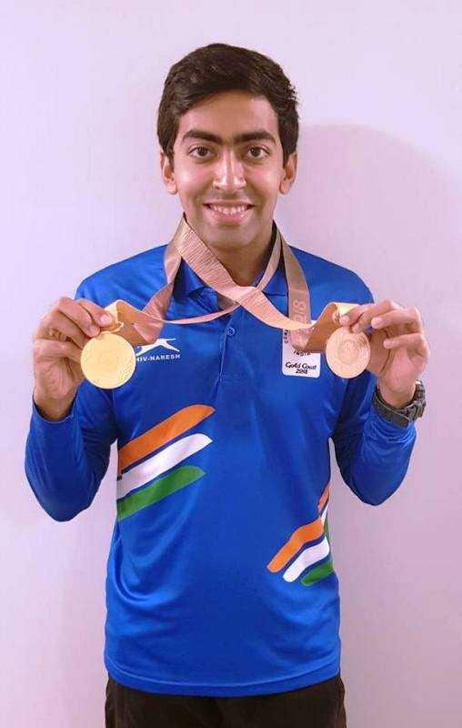 Harmeet Desai after winning two bronze medals at CWG 2018