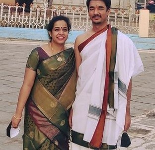 L Subramanium's son Ambi with his wife