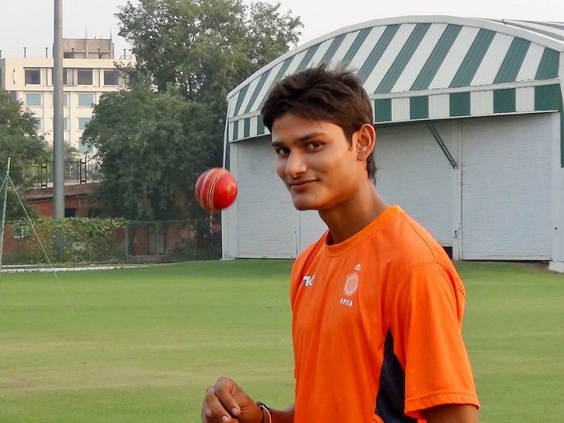 Kuldeep Sen while practising at Madhya Pradesh Cricket Academy