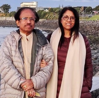L Subramanium with his wife, Kavita
