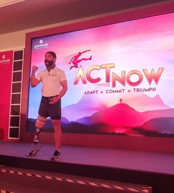 Major DP Singh delivering a speech at ACT Now