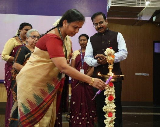 Nallathamby Kalaiselvi while inaugrating a new research project