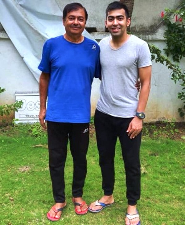 Rajul Desai with his son