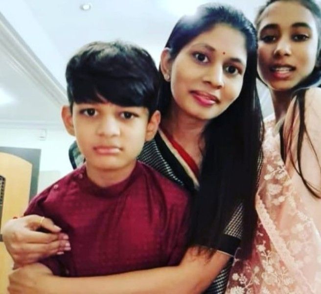 Raksha Khadse with her children