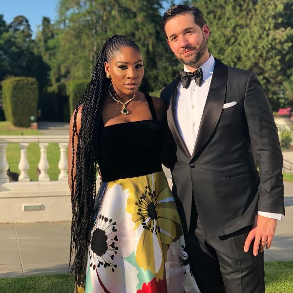 Serena Williams with her husband, Alexis Ohanian