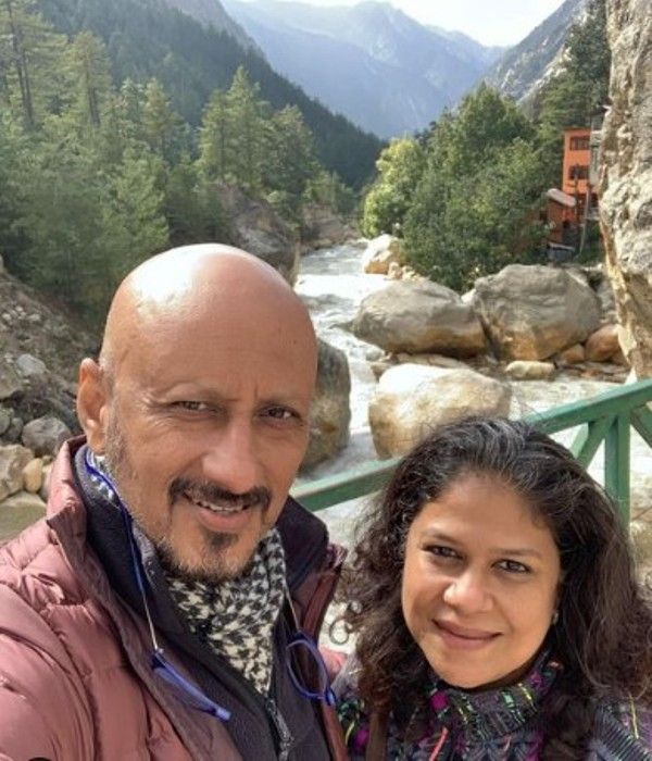 Shantanu Moitra with his wife