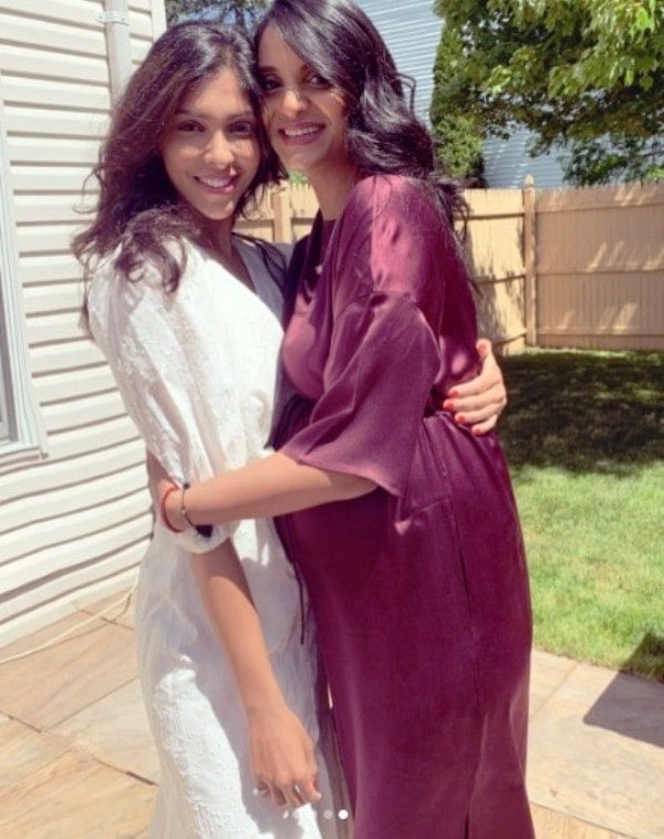 Shital Patel with her sister Arpita