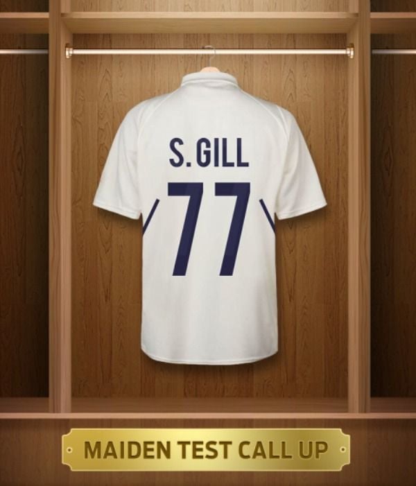 Shubman Gill jersey number