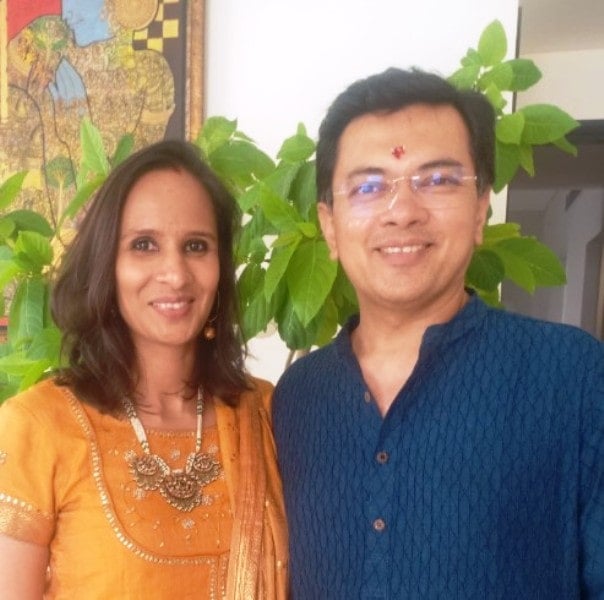 Sonia Gehlot with Gautam Ankhad