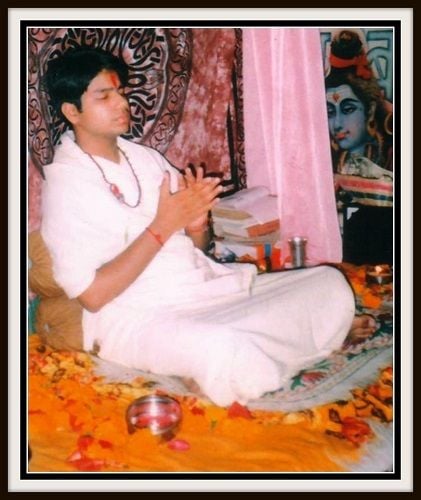 Swami Ramgovind das doing sadhna at the age of 15