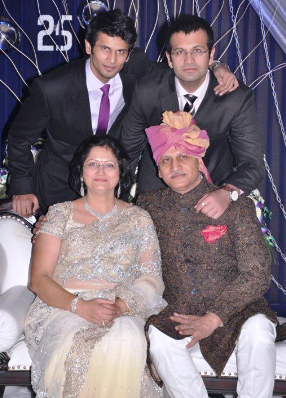 U. U. Lalit with his wife, Amita Lalit, and sons, Shreeyash Lalit and Harshad Lalit