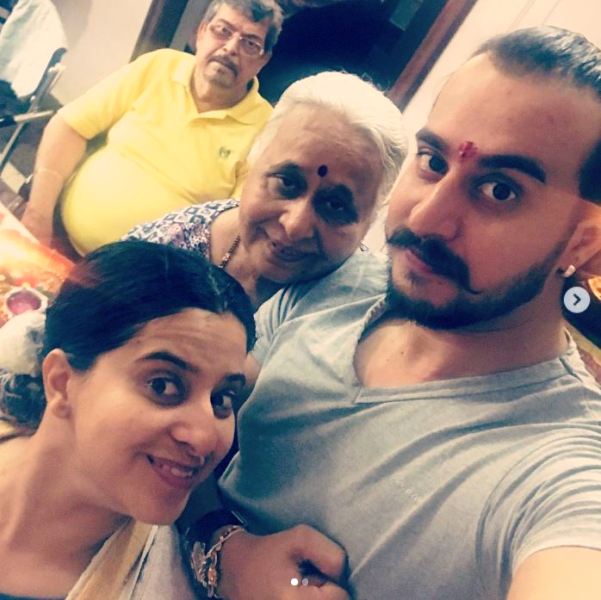 Uday Surya with his parents and sister Prerna Shamsunder Punjabi