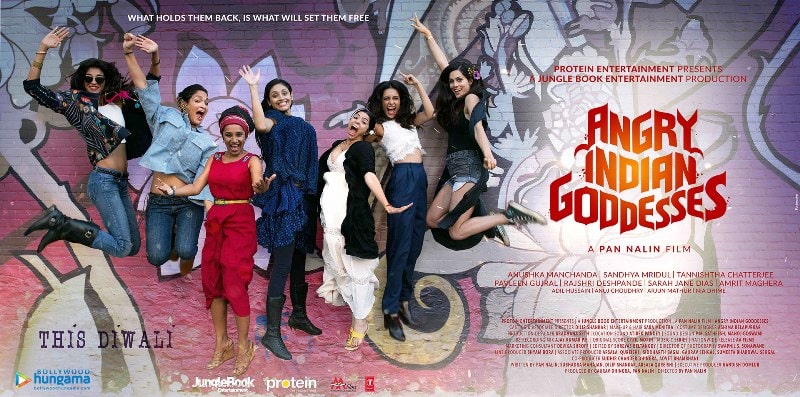 A poster of Pan Nalin's Bollywood film Angry Indian Goddesses