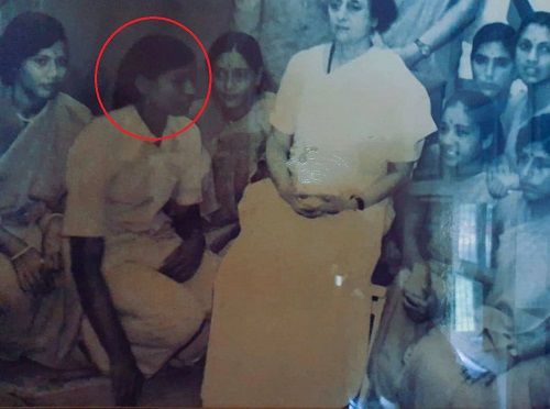 An old photo of P. T. Usha with Indira Gandhi