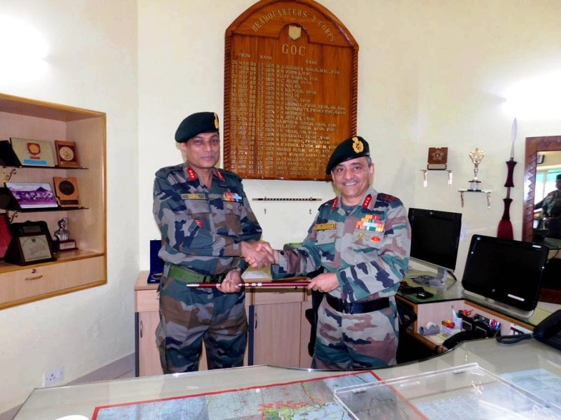 Anil Chauhan Lt Gen Gopal R during the handing over of the charge of III Corps