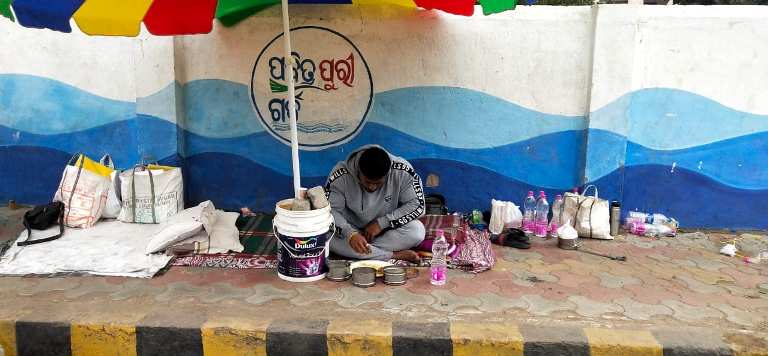 Anil Gochikar's photos sitting on a protest 