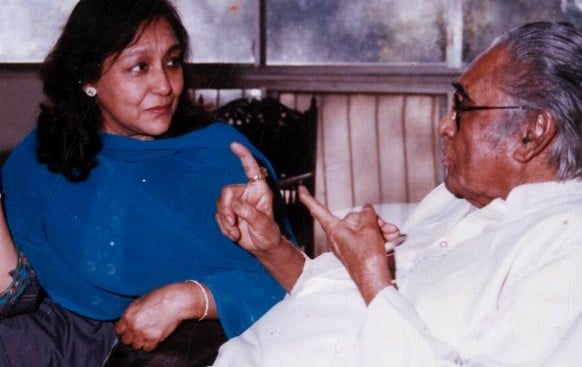 Bharti Jaffery with her father, Ashok Kumar