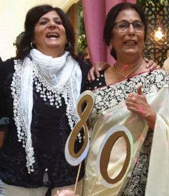 Devika Bulchandani with her mother