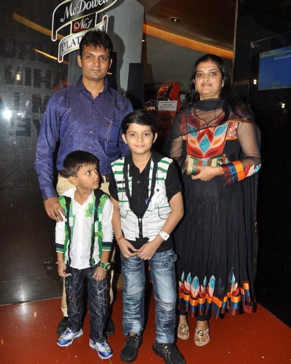 Family picture of Namit Shah - (from left- in front) Sujal Shah and Namit Shah - (from left - in back) Nikhil Shah and Pragna Shah