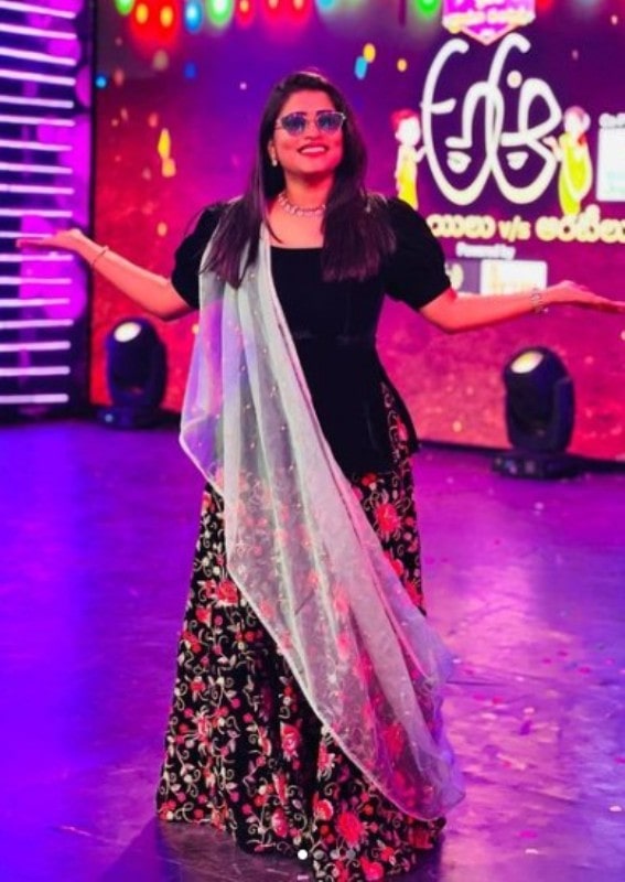 Geetu Royal as a participant in the Telugu comedy show Jabardasth
