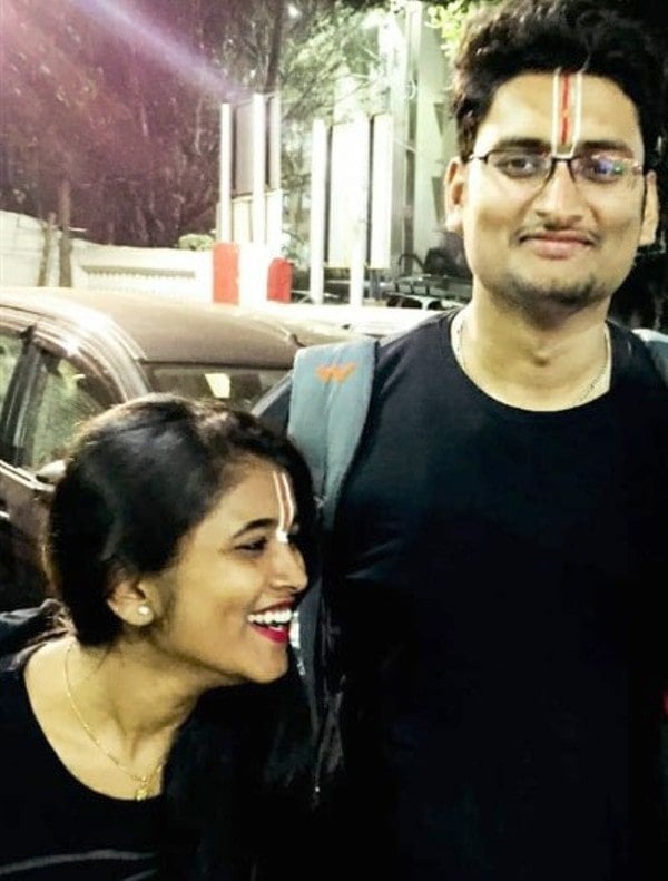 Geetu Royal with her brother