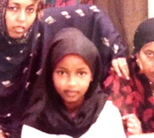 Ilhan Omar as a young refugee in the US