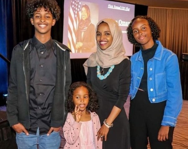 Ilhan Omar with her kids