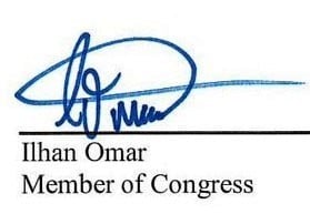 Ilhan Omar's signature