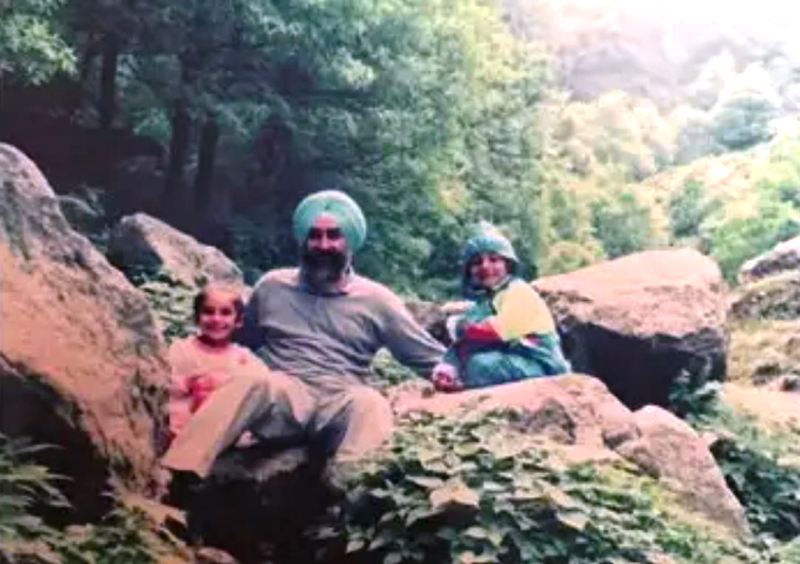 Jaswant Singh Khalra with his children, Janmeet Singh and Navkiran Kaur during a family vacation in 1992