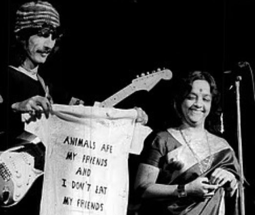 Lakshmi Shankar performing with George Harrison
