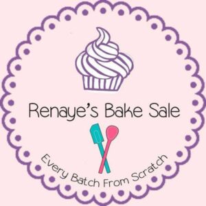 Logo of Renaye Tejani's bakery brand, Renaye’s Bakesale