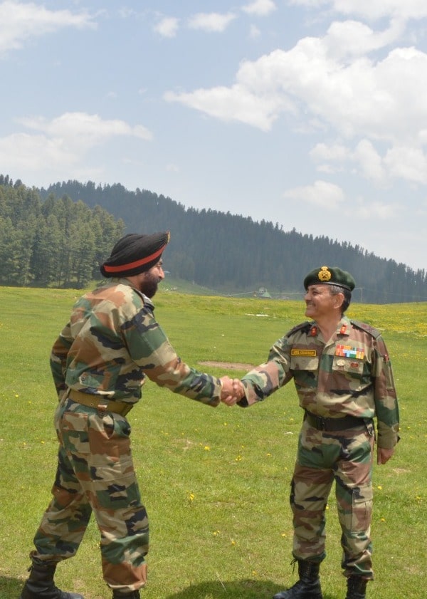 Lt Gen Anil Chauhan with Lt Gen Gurmeet Singh, Governor of Uttarakhand