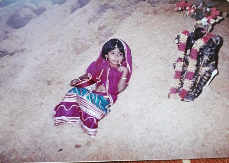 Neha Chowdary as a child