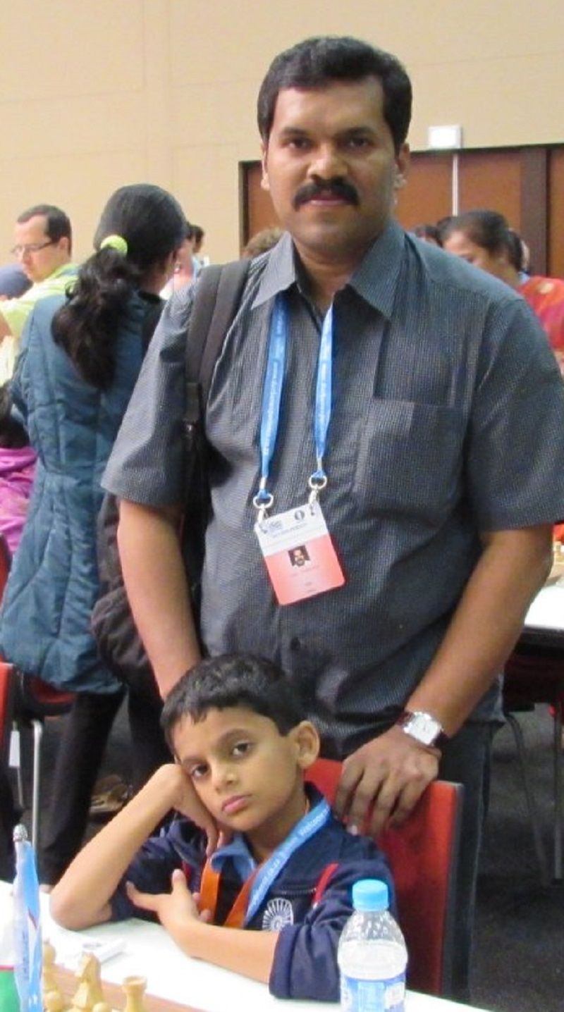 Nihal Sarin with his father