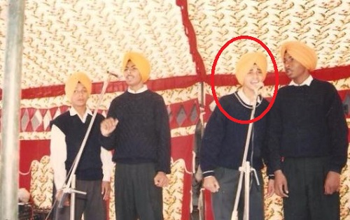 Nirvair Singh performing at his school function