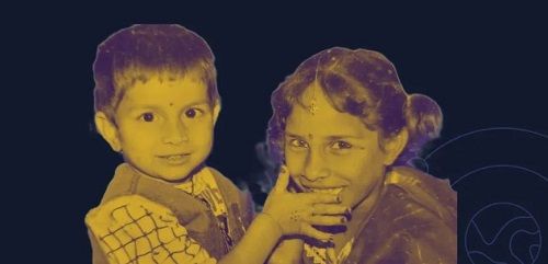 Patruni Sastry's childhood picture with his sister