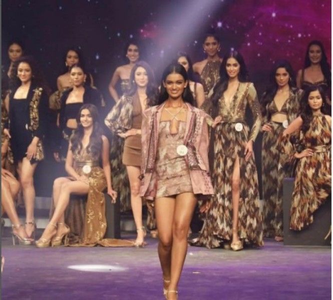 Pragnya Ayyagiri at the Femina Miss India pageant (2022)