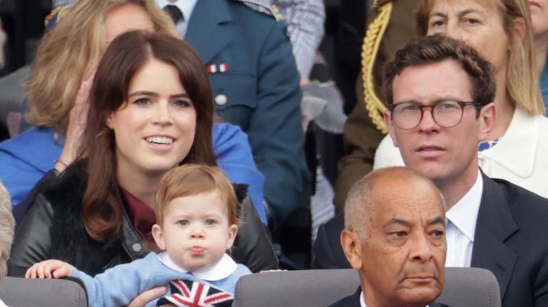 Princess Eugenie with her husband and son, August