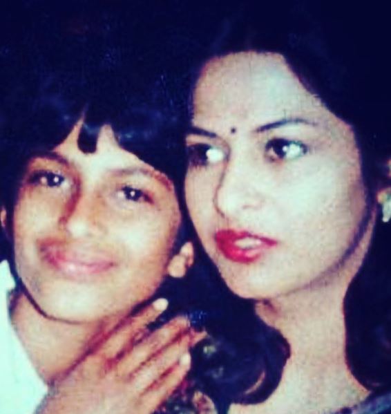 Rishi Sethia in childhood with his mother