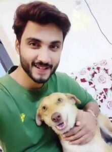 Rohit Sahni with his pet dog Brownie